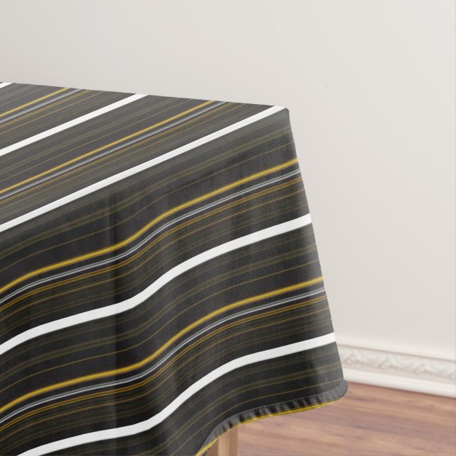 Cute black yellow stripes tablecloth (In Situ)