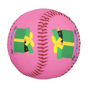 Cute Blackbird Peeking Out Of A Gift Box Baseball