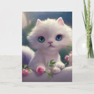 CUTE BLANC CAVE CUISINE ANNIVERSAIRE Carte de voeu