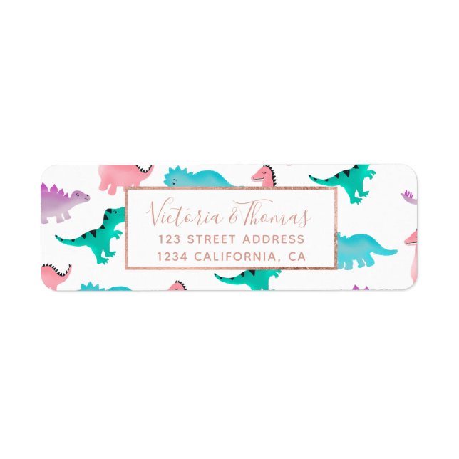 Cute blanc pastel aquarelle dinosaures motif (Devant)