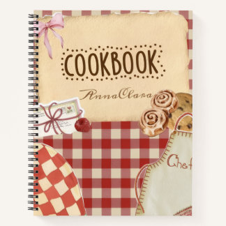 Cute Blank Cookbook to Write Recipes Notebook