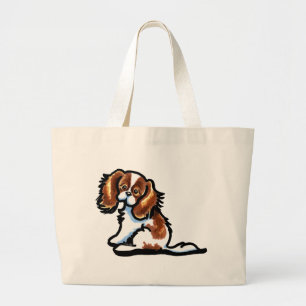Cute Blenheim CKCS Large Tote Bag