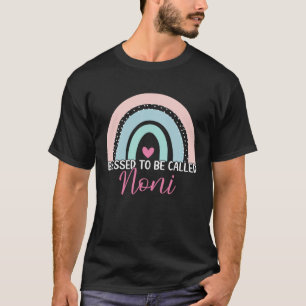 Cute Blessed To Be Called Noni Boho Rainbow Mom Gr T-Shirt