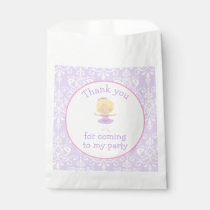 Cute Blonde Ballerina Birthday Party Favour Bag
