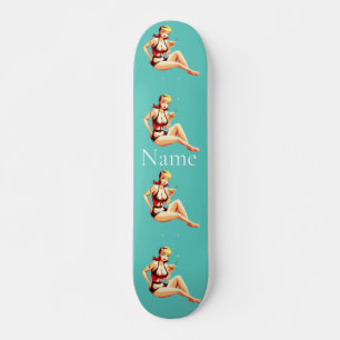 Cute Blonde Martini Bikini Girl Thunder_Cove Skateboard