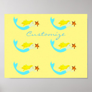 Cute Blonde Mermaids with Star Thunder_Cove Poster