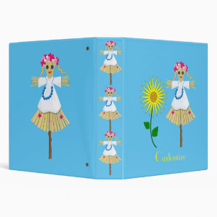 Cute Blonde Pigtails Scarecrow Binder