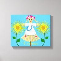 Cute Blonde Pigtails Scarecrow 