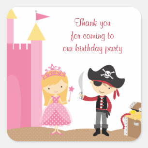 Cute Blonde Princess and PIrate Stickers