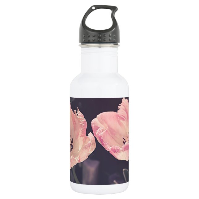 Cute Blooming Tulips -Personalized 532 Ml Water Bottle (Front)