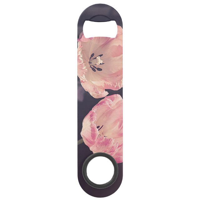 Cute Blooming Tulips -Personalized Bar Key (Back)