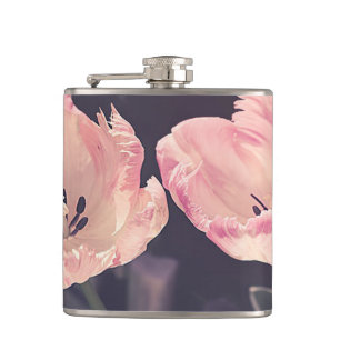 Cute Blooming Tulips -Personalized Hip Flask