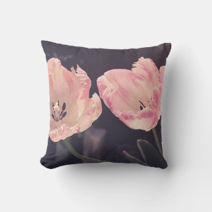 Cute Blooming Tulips -Personalized Throw Pillow