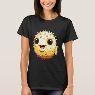 Cute Blowfish Easy Halloween Puffer Fish Costume P T-Shirt