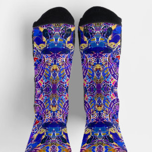 Cute blue abstract elements socks