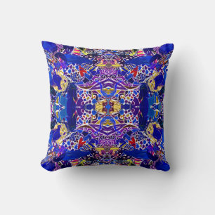 Cute blue abstract elements  throw pillow