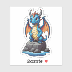 Cute Blue and Orange Dragon