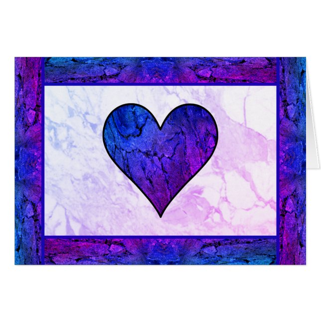 Cute Blue and Purple Heart (Front Horizontal)
