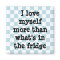 Cute blue and white chequerboard diet affirmation