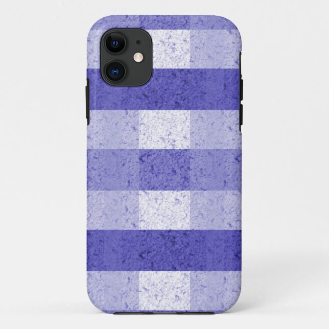 Cute Blue and White Plaid Case-Mate iPhone Case (Back)