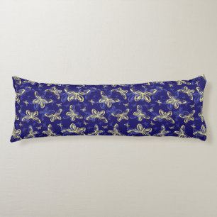 Cute Blue and Yellow Butterfly Illustrated Pattern Body Pillow