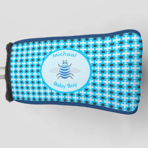 Cute Blue Baby Boy Bee Custom Golf Head Cover
