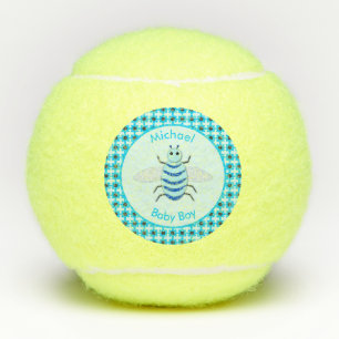 Cute Blue Baby Boy Bee Custom Tennis Balls