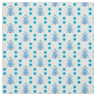 Cute Blue Baby Boy Bee Fabric