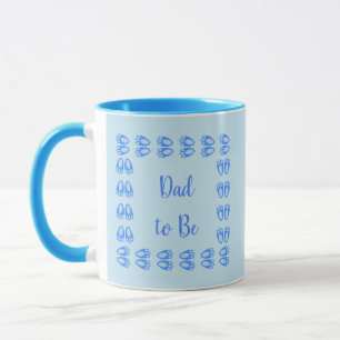 Cute Blue Baby Boy Bunny Feet Easter Dad to Be Mug