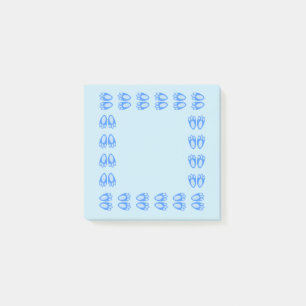 Cute Blue Baby Boy Bunny Feet Easter Post-it Notes