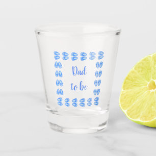 Cute Blue Baby Boy Bunny Feet Easter Shot Glass