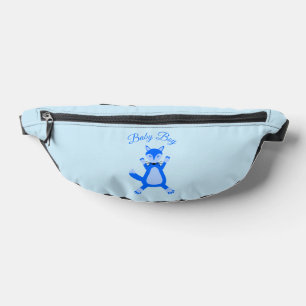 Cute Blue Baby Boy Fox Custom Gender Reveal Fanny Pack