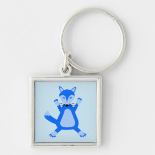 Cute Blue Baby Boy Fox Keychain