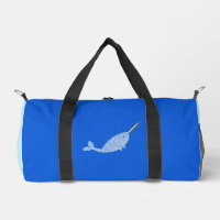Cute Blue Baby Boy Narwhal Diaper Bag