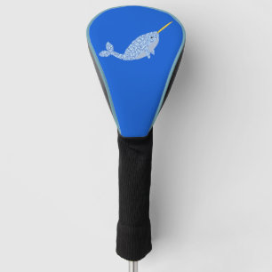 Cute Blue Baby Boy Narwhal Golf Head Cover