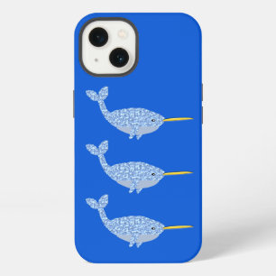 Cute Blue Baby Boy Narwhal iPhone 13 Case