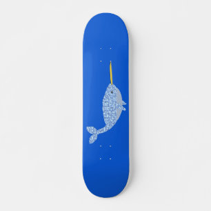 Cute Blue Baby Boy Narwhal Skateboard
