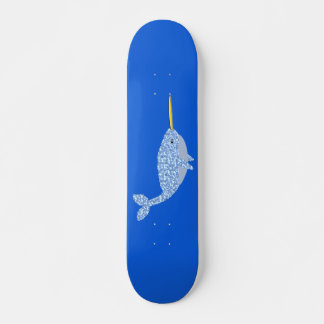 Cute Blue Baby Boy Narwhal Skateboard