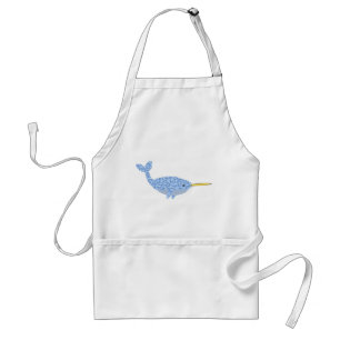 Cute Blue Baby Boy Narwhal Standard Apron