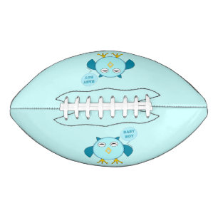 Cute Blue Baby Boy Owl Football