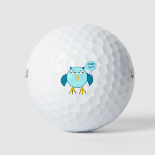 Cute Blue Baby Boy Owl Golf Ball