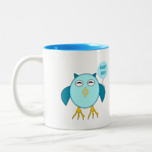 Cute Blue Baby Boy Owl Mug