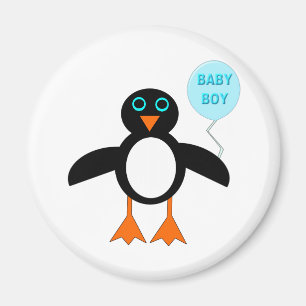 Cute Blue Baby Boy Penguin Magnet