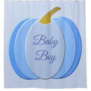 Cute Blue Baby Boy Pumpkin Custom