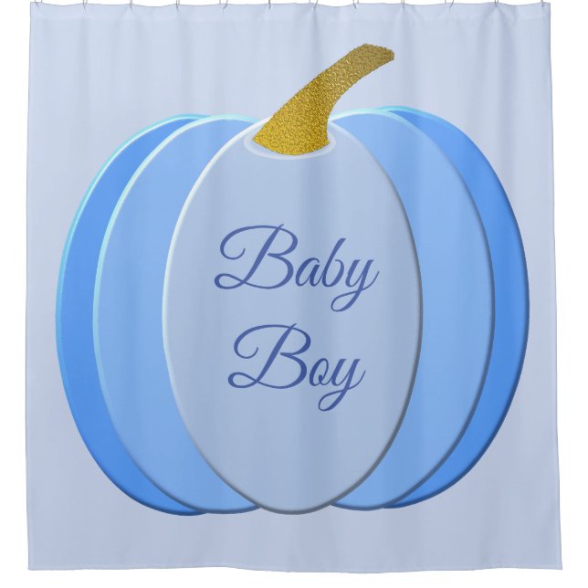 Cute Blue Baby Boy Pumpkin Custom (Front)