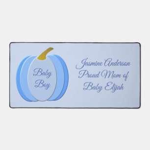 Cute Blue Baby Boy Pumpkin Custom Desk Mat