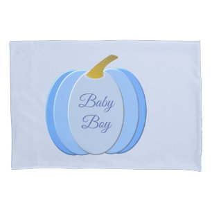 Cute Blue Baby Boy Pumpkin Custom Double Sided Pillowcase