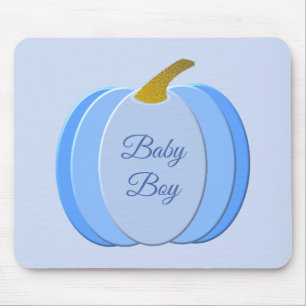 Cute Blue Baby Boy Pumpkin Custom Mouse Pad