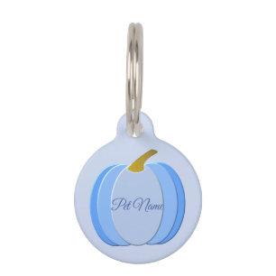 Cute Blue Baby Boy Pumpkin Custom Pet Tag