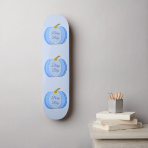 Cute Blue Baby Boy Pumpkin Custom Skateboard